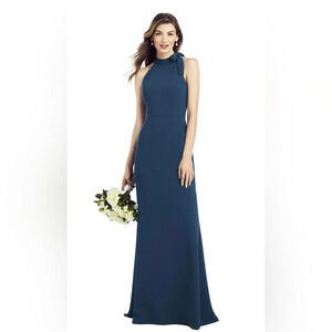 After Six 6827 Bow-Neck Open-Back Trumpet Gown in IVORY